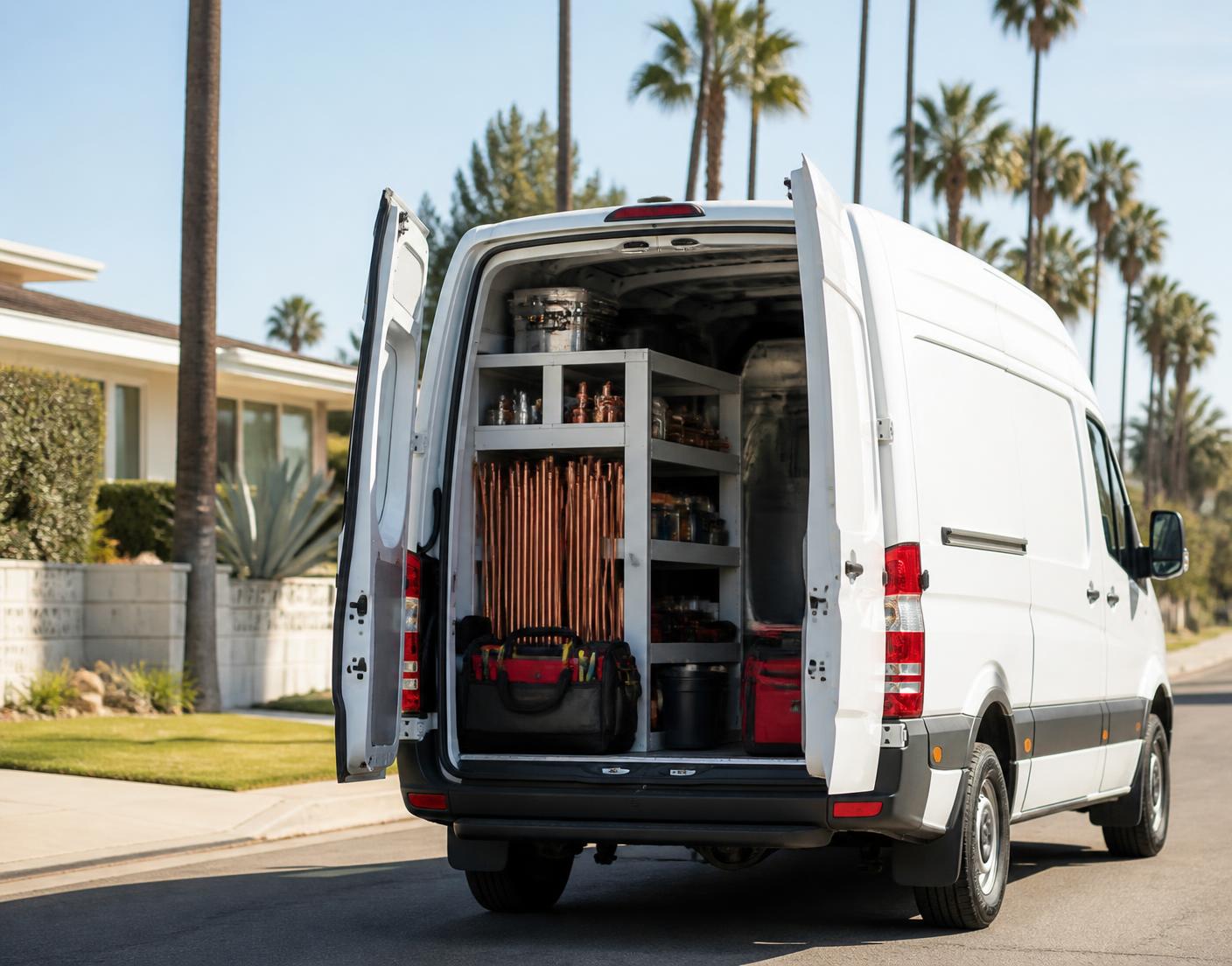 Vahan Plumbing service van ready for a Burbank call